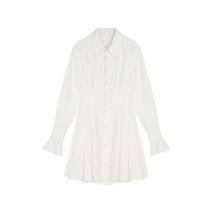 롱 신혼여행 흰색 셔츠원피스 레이어드 빅사이즈 숏 주수사진 스냅 만삭촬영 돌사진 꾸안꾸