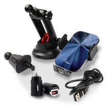 솔츠 차량용 핸드폰 15W 무선 고속 충전 거치대 X7 시거잭 충전기 풀세트, 차량용 무선 충전거치대 시거잭 세트