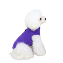 펫먼트 강아지 심플 극세사 후리스, 바이올렛보라