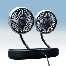 트릴리 탁상용 USB 듀얼 선풍기 써큘레이터 3단 풍량조절 저소음, 시크블랙