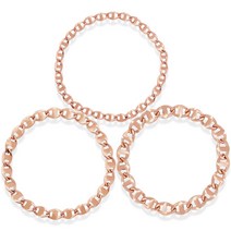 ES Jewellery 14K 정품 콩사다리 체인반지 실반지 심플 우정반지 금반지 레이어드 열손가락