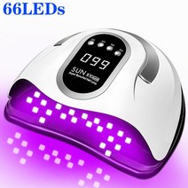 66LED UV네일 램프 아크릴 네일 젤 건조기 낮은열 모드 스마트센서 살롱 매니큐어기계, 66LEDs-X10_EU