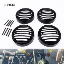 오토바이 바이크 감성튜닝 로얄 엔필드 클래식 500 페가수스 용 4 pcs 턴 시그널 라이트 프로텍터 깜박이는 표시기 그릴 블랙 트림 커버