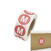 뉴리웹 사이즈 스티커 M 의류사이즈 옷사이즈 의류스티커