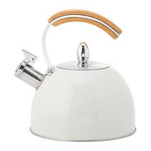 이공이구 스테인리스 멜로디 주전자 인덕션 휘슬링 주전자 3L, 화이트