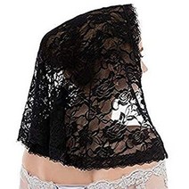천주교 미사보 주머니 베일 수입 성당 가톨릭굿즈레이스 만틸라 카톨릭 부드럽고 편안한, 검은색