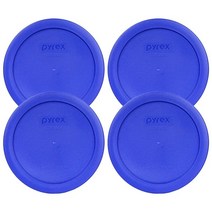 파이렉스 번들 - 4개 품목: 7201-PC 4컵 핑크 플라스틱 식품 보관 뚜껑, Cadet Blue, 4