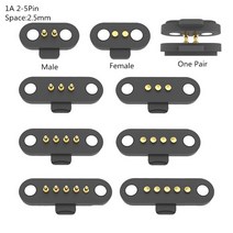 전장부품 12V 1A 방수 마그네틱 포고 핀 커넥터 2P 3P 4P 5P 6P Pogopin 남성 여성 2.5 MM 스프링로드 DC, 01 2Pin