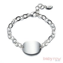 [베이비로우]타원 실버 미아방지 팔찌_RSB0001