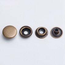 가죽 핸드프레스 각인기 가죽공예 도장 다이어리 10set 금속 황동 프레스 스터드 바느질 버튼 스냅 패스너, 03 Bronze Color_02 13mm