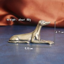 빈티지 황동 거짓말 사냥개 인형 바탕 화면 장식 럭키 조디악 동물 동상 차 애완 동물 홈 장식 공예 액세서리, Hunting Dog