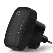 와이파이 익스텐더 300Mbps 리피터 앰프 부스터 신호 802.11N 장거리 무선 액세스 포인트, EU Plug, 02 Black