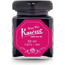 카웨코 만년필잉크 펜 병 잉크 보틀 카라멜브라운 50ml Bottle Ink, 루비 레드