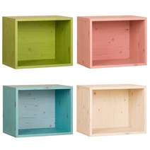 [하우디가구] 칼라 공간박스 1단 책장 책꽂이 수납장, 제품선택:칸높은1단-백색(DIY)