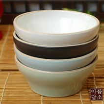 국그릇 도자기 대접 전통 자기 세라믹 그릇 1P, 화이트