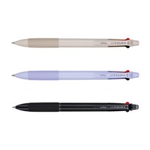 문화 LV3색볼펜 S 0.5 초처점도 유성잉크, 라벤더