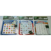 심심풀이 파티 보드게임 Travel Games Vehicle &amp; Road Side &amp; Road Sign Bingo Games Bund, 한개옵션0