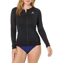 록시 - 여성용 에센셜 긴팔 집업 래쉬가드 셔츠 앤트러사이트 21 L US 웻슈트 서핑슈트 다이빙슈트, 무연탄 21