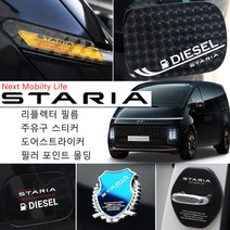 현대 스타리아캠핑카 차박 주유구 도어스트라이커 필러 포인트몰딩 익스테리어 튜닝 몰딩, 태극기, 09_퍼즐 국기 주유구필름