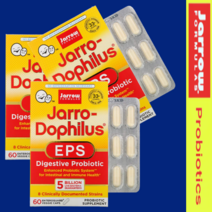 자로우 jarro-Dophilus ® 50억 유산균 재로우 도필루스 EPS (강화된 유산균) digestive probiotic 프로바이오틱 [60정*3병], 3개