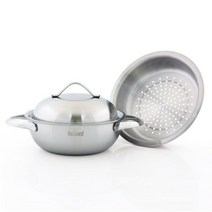 퀸센스 국산 리파인드 가스 IH인덕션 겸용 떡 만두 양수웍 찜냄비 20cm, 리파인드 찜냄비 20cm