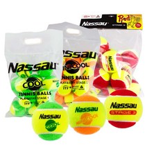 낫소 쿨볼(COOL Ball) 테니스공 스테이지 123 12개입, 레드, 레드