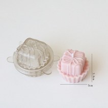 소이 왁스 오브제 캔들 버블 큐브 꽃 아로마 테라피 양초 하트 아크릴 몰드 향이 나는 수제 플라스틱 몰드 비누 몰드 만들기, 5x3.8cm