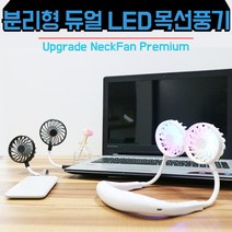 람작 주말 분리형 듀얼 LED 목선풍기 프리미엄, 프리미엄 블랙