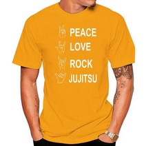 주짓수도복 주짓수 래쉬가드 2022 패션 핫 JU JITSU 티셔츠 Peace Love Rock Jiu Jitsu