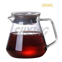서버컴퓨터 데스크탑 노트북 물병 드립 400ml 650ml 커피 포트 v60 유리 범위 커피 커피 주전자 브루어 바리 스타 여과기, 스타일02 300ml