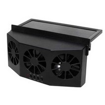 차량용 태양열선풍기 소형에어컨 배기팬 냉각시스템, 블랙 - USB 충전식