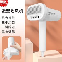 애견용 드라이기 애견 강아지 고양이 에어탱크 스탠드 펫 대형견애완견 헤어 헤어 일체형 머리 불고 빗기 아티팩트 속건 테디 입욕 건조 스페셜, 업그레이드된 풍력 업그레이드 밀크 화이트 + 원키