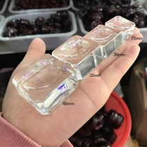 크리스탈 문진 서예 책 플라워 아크릴 투명 사각 딤플 볼 유리 디스플레이 베이스 매직 구 홀더 홈 장식 사진 소품 선물, 3.35x35x20mm