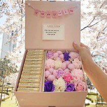 라봄플라워 어버이날용돈박스 부모님 플라워 반전 용돈상자 현금선물, 핑크박스M-퍼플꽃-용돈봉투-엄마사랑해요