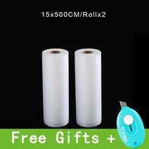 스킨포장기 진공압축기 무선진공포장기 진공 식품 보호기 실러 백 롤 12/15/17/20/25/500cm x cm 수비드 보관 포장 고기 과일 야채 너트, CHINA_15CM2PCS
