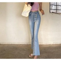 라인 길어보이는 사이드 버클 청바지