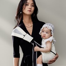 루시로다 LUX101 프리미엄 사이드 힙시트 아기띠 유니버스 블랙, 퓨어 아이보리