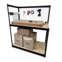 영진앵글 작업대 포장작업대 작업테이블 워크벤치 포장대 철제 다이, 블랙, 1200x600x1500