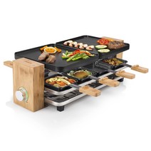 Princess 라끌렛 그릴 8인 Bamboo 1200W 독일 가전