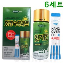 한미 헛개숙취세트 (헛개칸 100ml + 숙취환 3g)/음주전후/숙취해소/음료/드링크/헛개나무농축액/숙취환, 6세트
