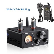 방송 음향 오디오 출력 증폭기 스피커aiyima hifi tube-t9 bt 5.0 진공관 100w × 2 usb dac 광섬유 동축 디코딩 vu 미터 홈 디지털 앰프, CN, EU 플러그 포함