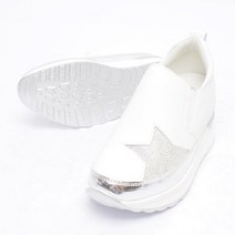 아이슈즈 반짝이 별장식 8굽 키높이 여성 슬립온