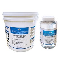 크리스탈 클리어 레진4kg/유리같이 투명한 에폭시레진, 00.투명(안료 선택안함)