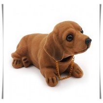 자동차 강아지 흔들이 인형 장식품 노호혼 닥스훈트 생모, 단품