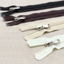 소잉데일리 의류용 지퍼 및 슬라이더 모음전_ 3호 5호 80여종, 아이보리, 6. 5호 코일지퍼_64cm