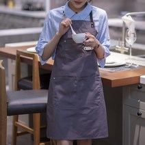 큐티빈 프리미엄 캔버스 바리스타 앞치마, 다크 그레이