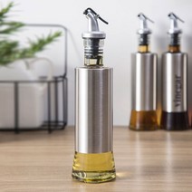 오일병마개 시럽 양념 유리병 꿀병 소스병 푸어러 뚜껑 덮개 마개 J형, 실버블랙, 1개