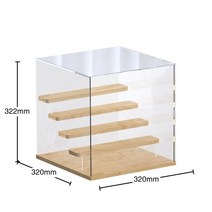 팝마트 진열장 피규어 케이스 계단형 쇼 수납 스탠드 아크릴, 와이드 5단 케이스-32x32x32cm