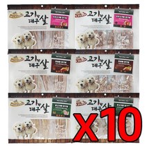 중성화 수술견 원기회복 건강식 10p 강아지육포 시추, 1개, 슬라이스닭고기대구살