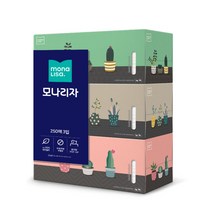 모나리자 미용티슈 각티슈 천연펄프 2겹 250매 6개